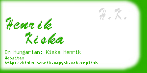 henrik kiska business card